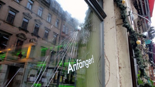 kaputte Scheibe am Continental