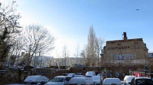 der Parkplatz an der "Böhmischen"