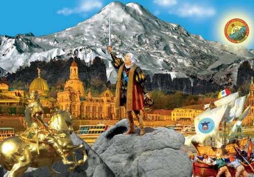 Grafik: Elena Pagel "Columbus entdeckt den Elbrus"