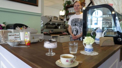 Aufs Bild wollte Sarah nur ungern, daher etwas unscharf. 