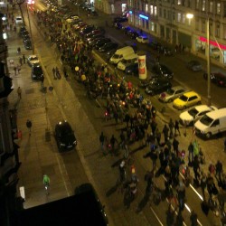 Demonstration für eine schlanke Königsbrücker. Foto: Daniel