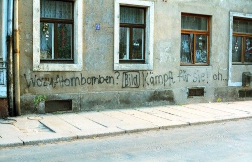 Plakativer Spruch mit einem bisschen Ironie
