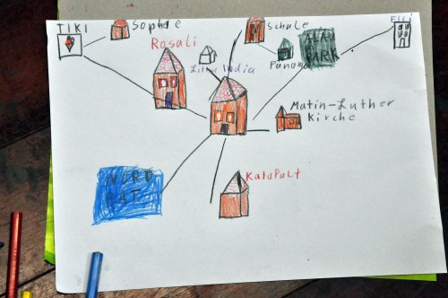 Neustadtkarte, handgezeichnet - Foto: Una Giesecke