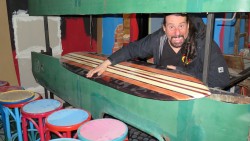 André Streng im März kurz vor der Eröffnung des Flowerpower.