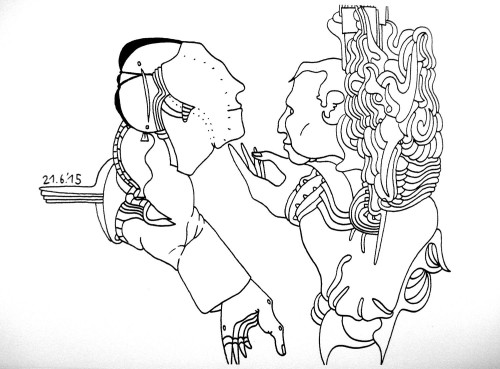 Zeichnung von Pierre Vlček