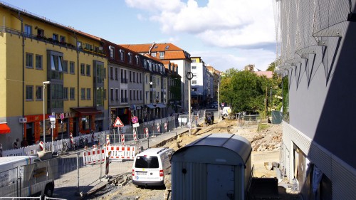 Baustelle vor der Halle - Foto: Youssef Safwan