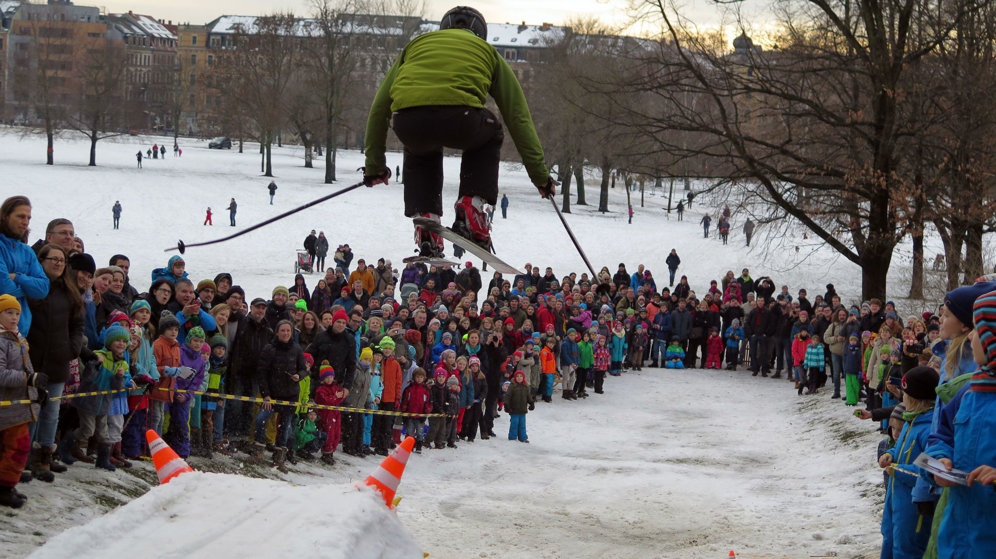 Perfekte Haltung, weitester Sprung, 8,50 Meter reichten zum Sieg.
