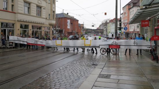 Für ein paar Minuten war der Bischofsweg komplett gesperrt.