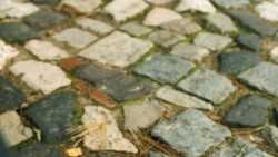 Ein Stadtteil versackt Noch brav in Reih und Glied - Pflastersteine