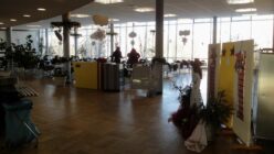 Mittag in der Kantine Riesige Fenster, viel Platz und ziemlich leckeres Essen.