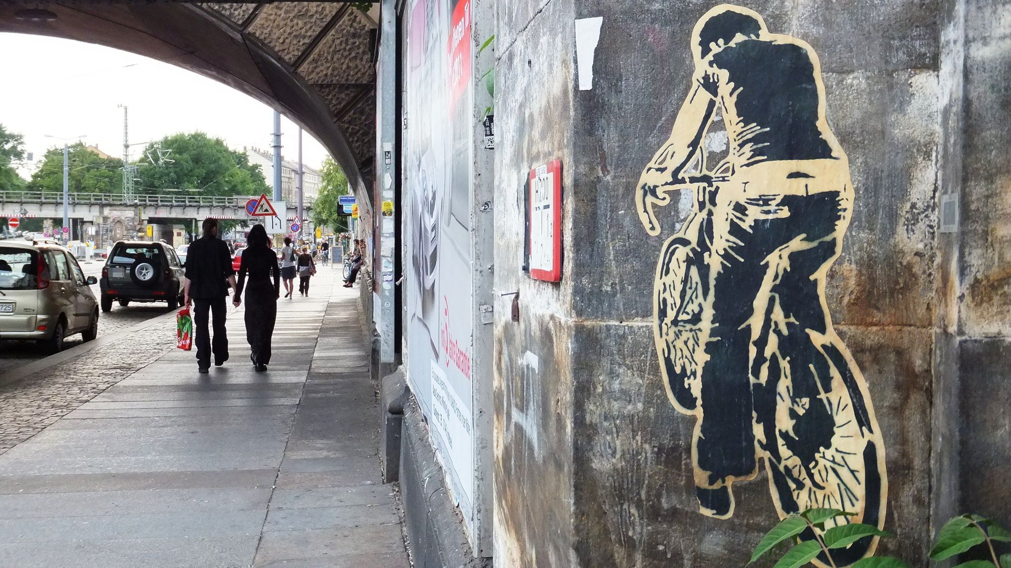 Ist dies das neue Schild für die Radfahrzone? Anklicken zum Vergrößern.