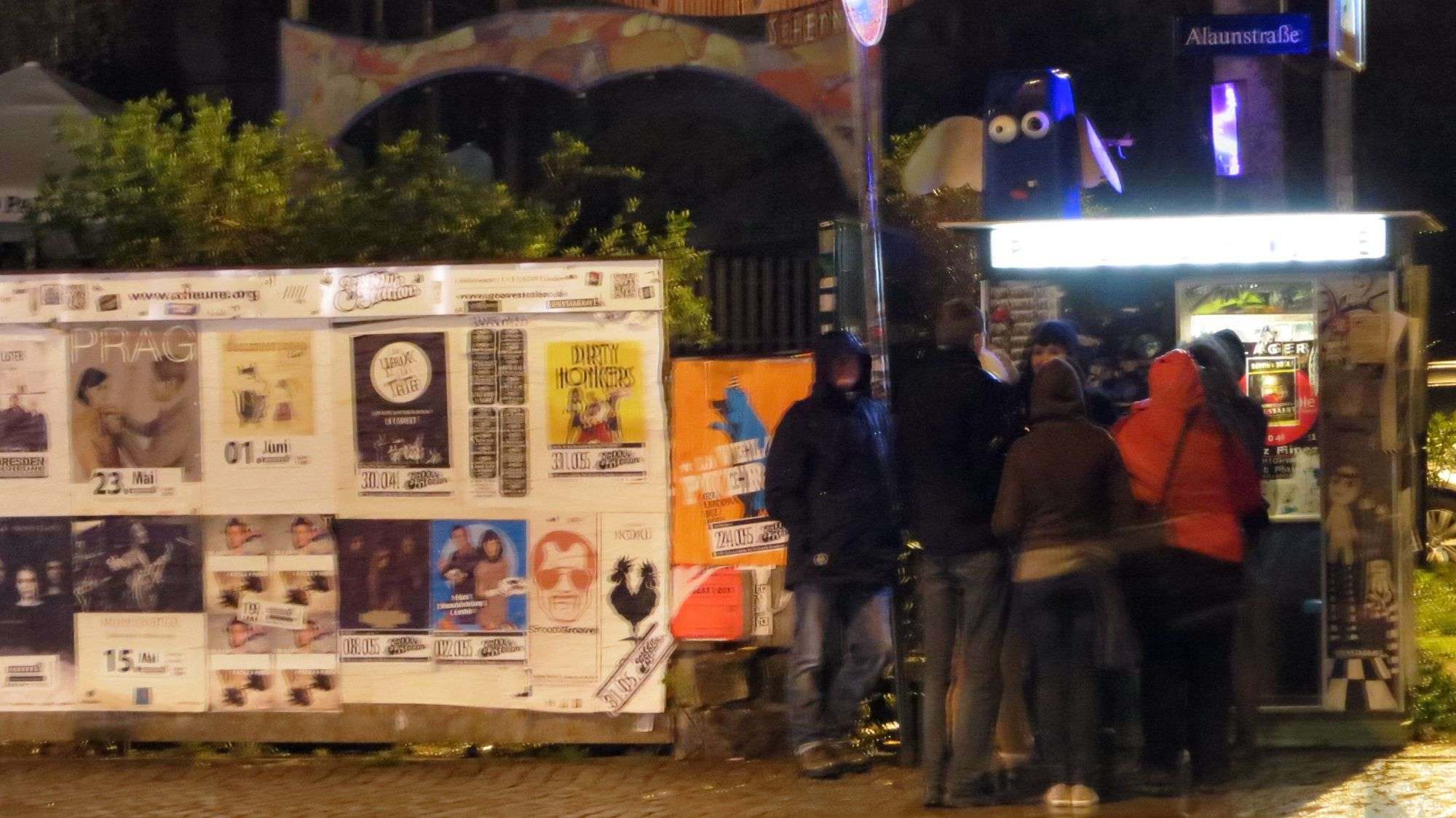 Am Abend war das Monster schon bis zur Alaunstraße gewandert ...