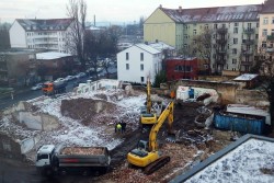 Abriss des Hauses mit dem Dynamo-Schriftzug