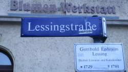 Die Lessingstraße Lessing wäre gegen Pegida gewesen