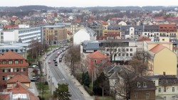 Königsbrücker Straße Variante 8.7 Königsbrücker Straße vom Hochhaus aus gesehen