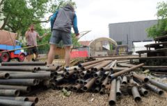 Rohre für die Zelte