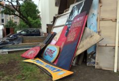 Die Schilder müssen aber noch sortiert werden.