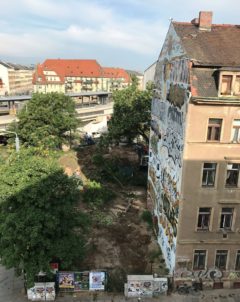 Bauarbeiten am Bischofsplatz haben begonnen.