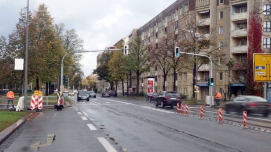 Seit heute ist die neue Ampel an der Albertstraße in Betrieb.