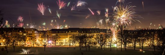 Silvesternacht über dem Alaunplatz - Foto: Robert Seifert