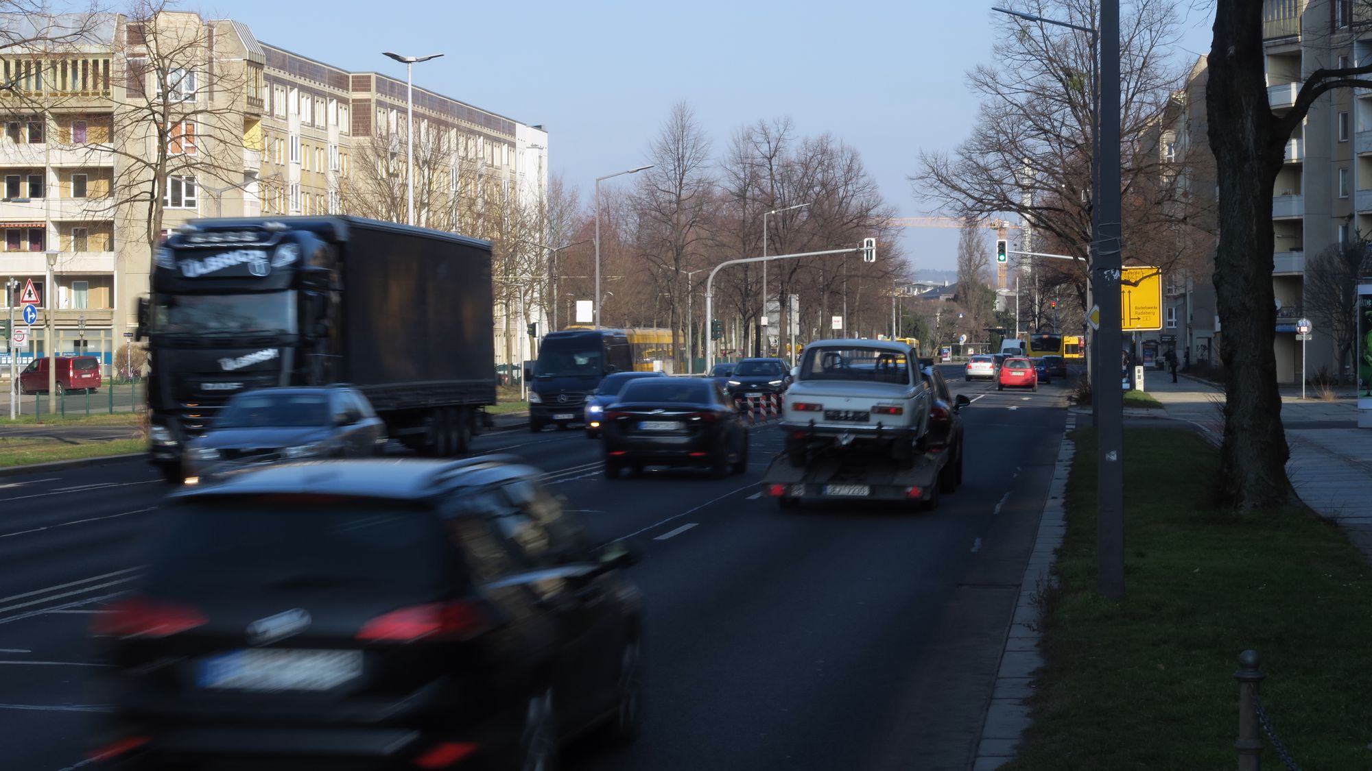 Albertstraße am Dienstag