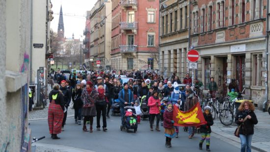 Von der Sebnitzer ging es dann die Alaunstraße hinunter.