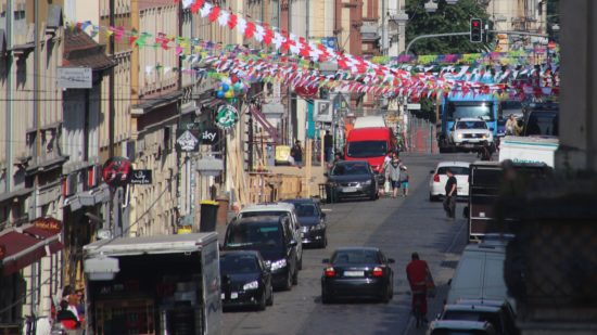 Louisenstraße im Vorbereitungsstau