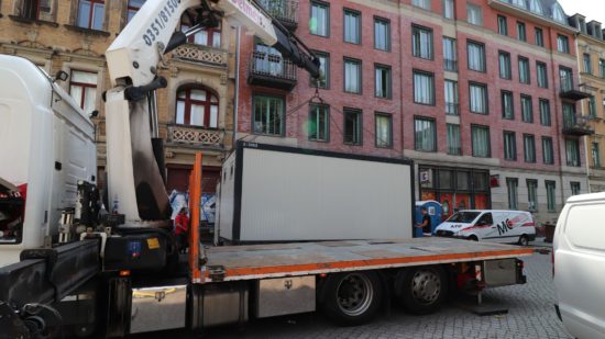 Toilettencontainer am Martin-Luther-Platz