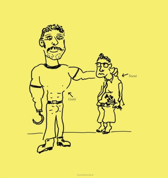 Tiere streicheln Menschen