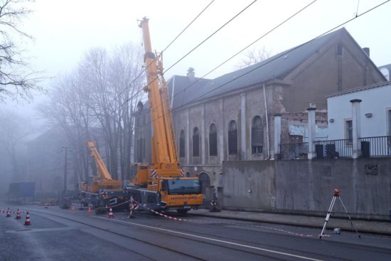Die Sicherungsarbeiten ruhen seit heute Nachmittag.