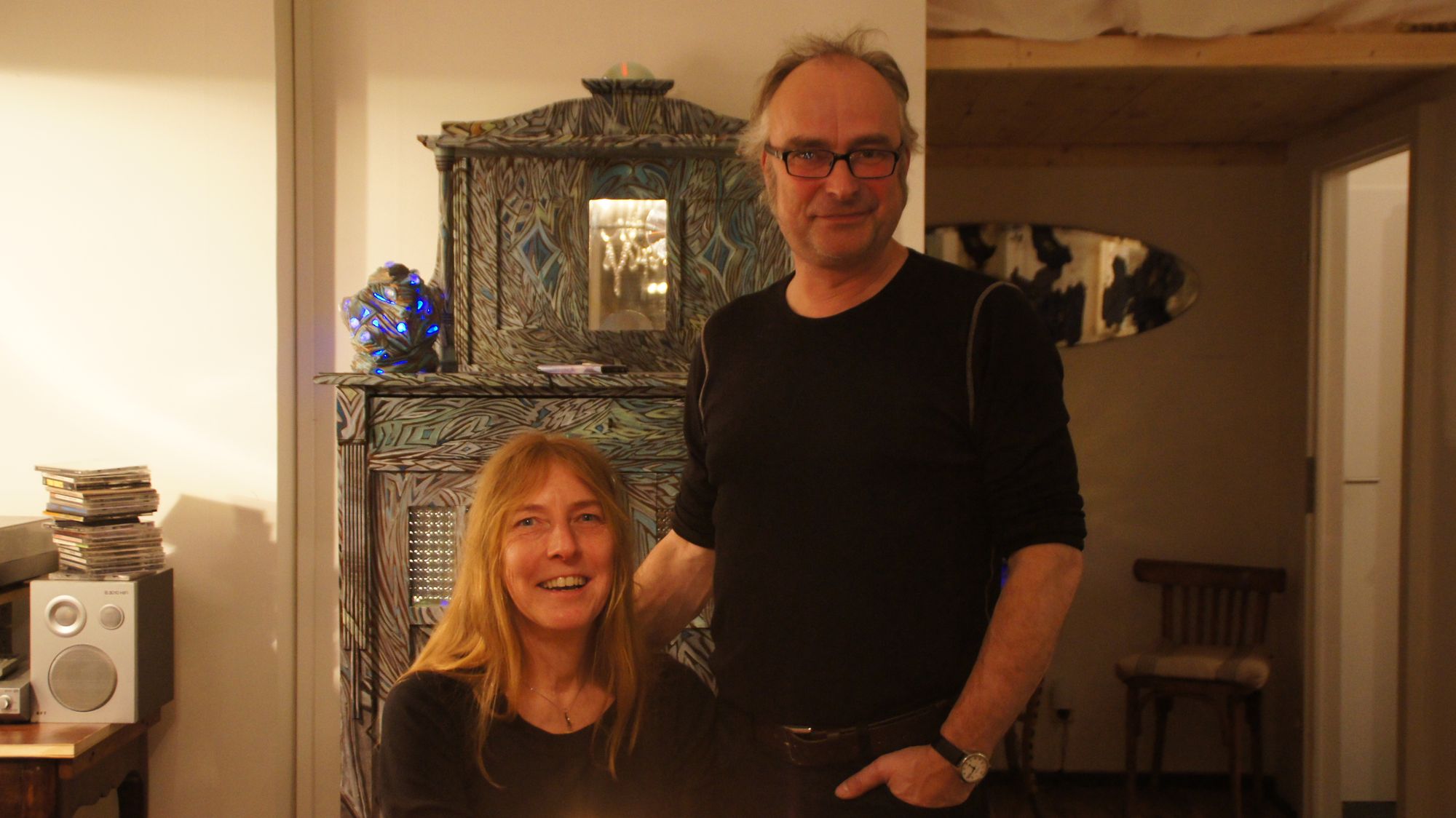 Catrin Große und Volkmar Voigt beim Kerzenlicht-Abendbrot