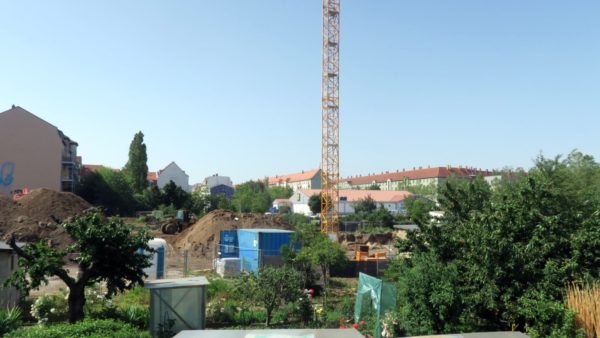 Die Tiefbauarbeiten haben begonnen.