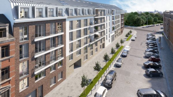 So soll die Friedensstraße mal aussehen. Visualisierung: Cadman GmbH - Real Estate Marketing