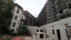 Die Spitze der Neubauten von innen gesehen.