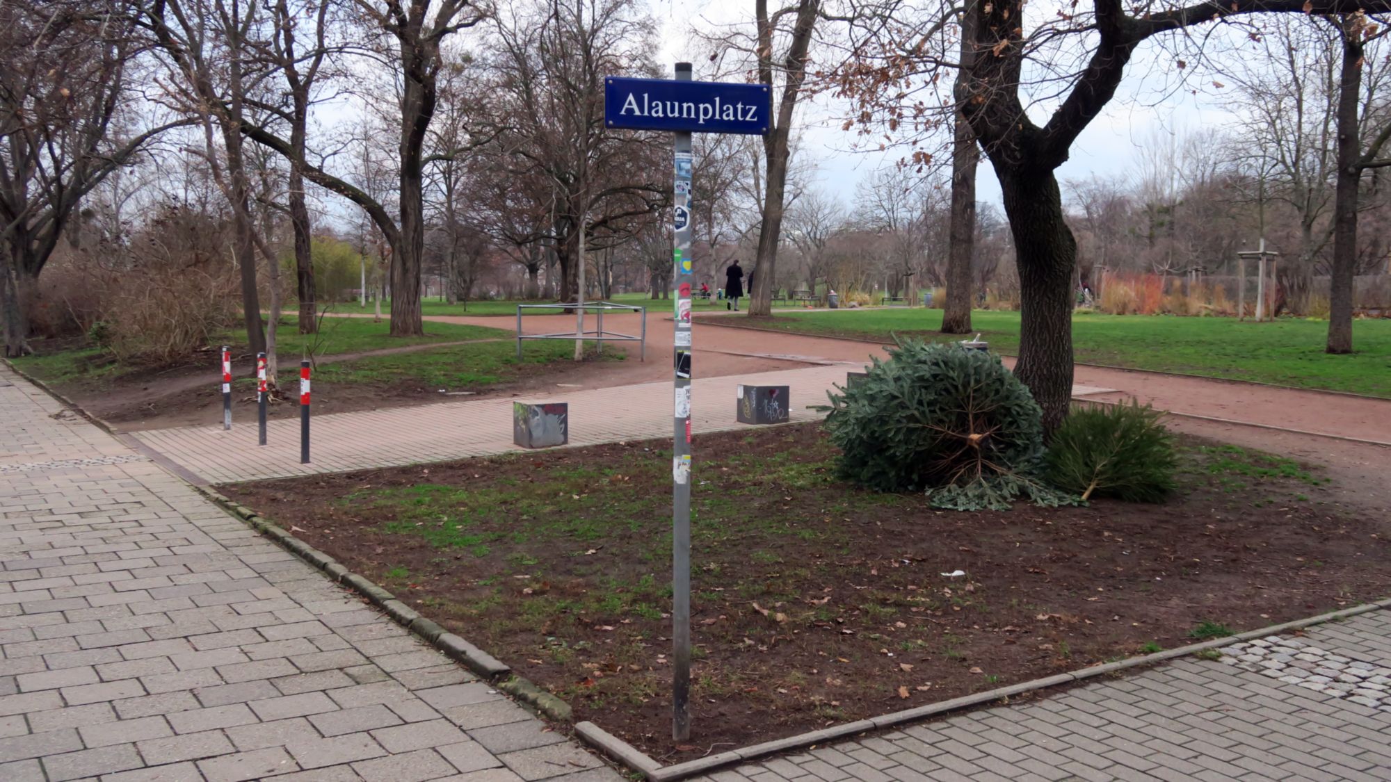 Weihnachtsbaum-Ablage-Platz am Alaunplatz