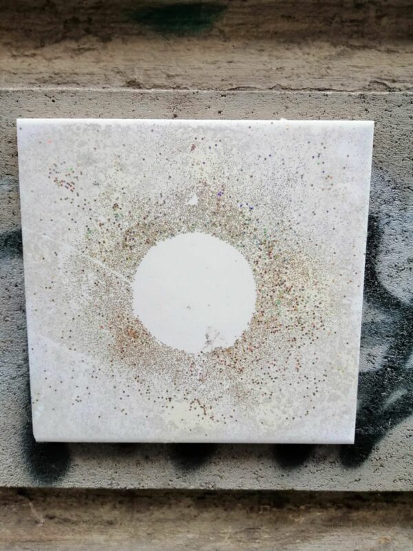 Weiß Kreis am Hebedas