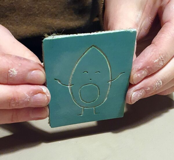 Die Vorlage ist ein Linoleum-Schnitt.