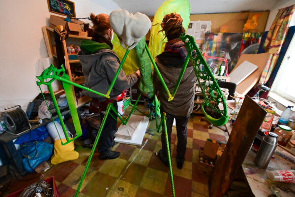 In der Werkstatt des Künstlerkollektivs HRB+C - Foto: Anja Schneider