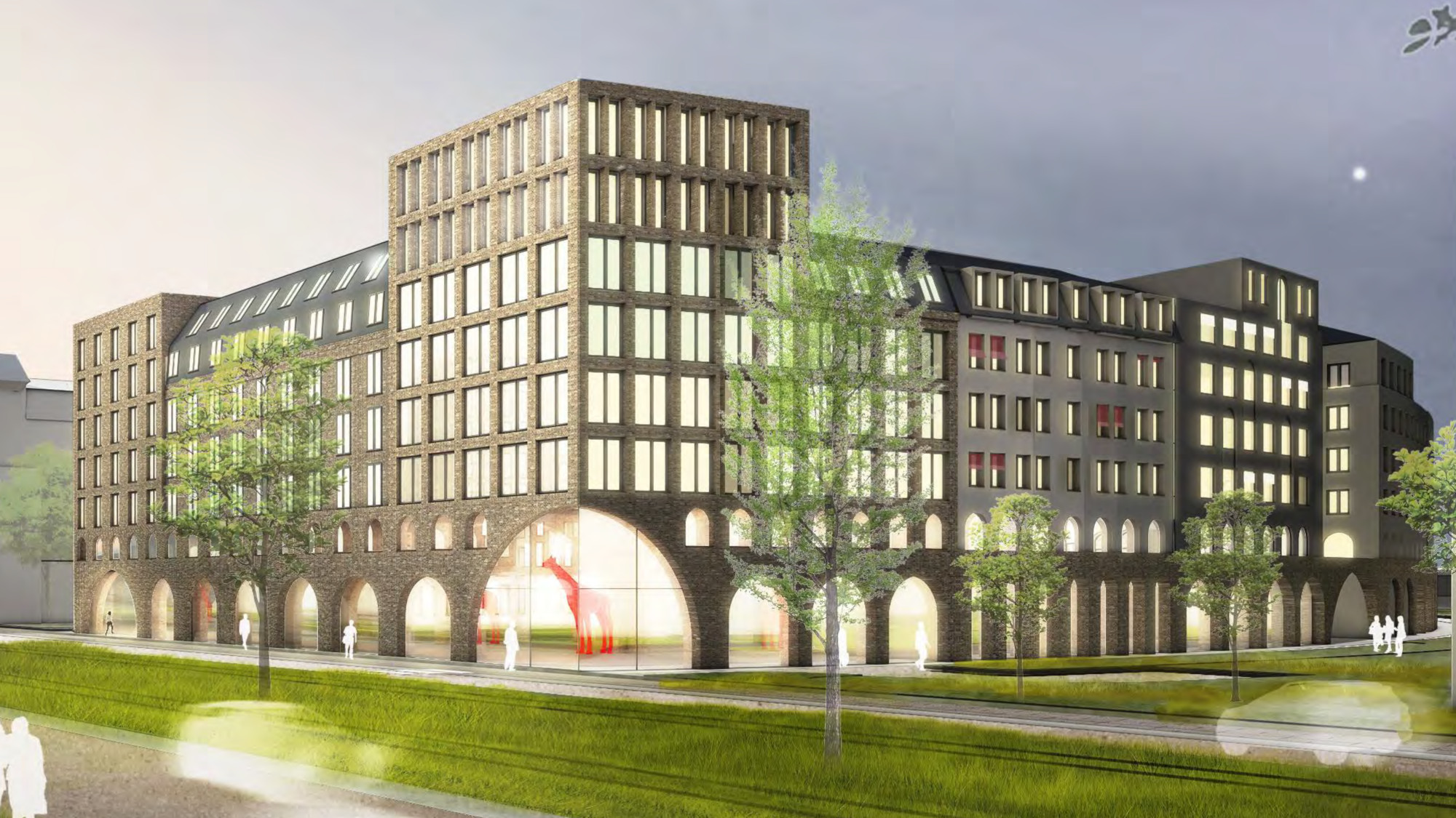 So soll es mal aussehen. Eckhaus an der Hansastraße für das geplante Neubau-Viertel. Entwurf: TSSB-Architekten