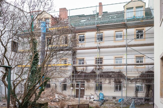 Während der Sanierung - Foto: Stephan Böhlig/Neustadtspaziergang