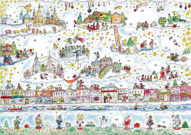 Der Kalender von 2022 - Himmel und Neustadt