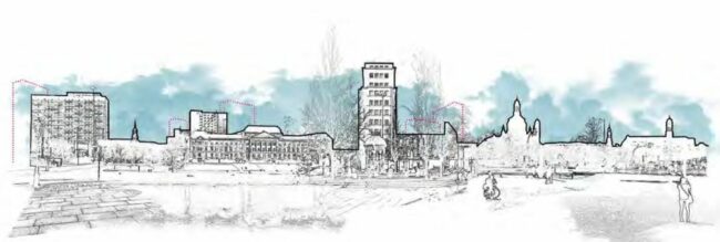 Ein Hochhausleitbild für Dresden. Zeichnung: Stadtverwaltung