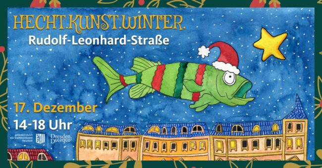 Hecht-Kunst-Winter auf der Rudolf-Leonhard-Straße