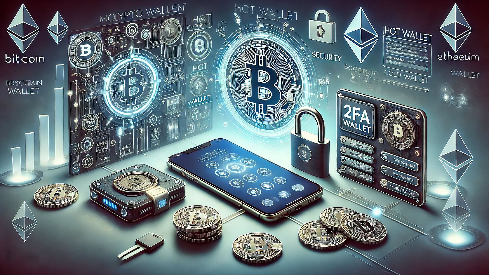 Kryptowährungen sicher aufbewahren in der Krypto-Wallet - Foto: KI