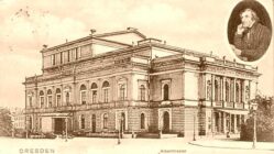 Alberttheater am Albertplatz - zeitgenössische Postkarte