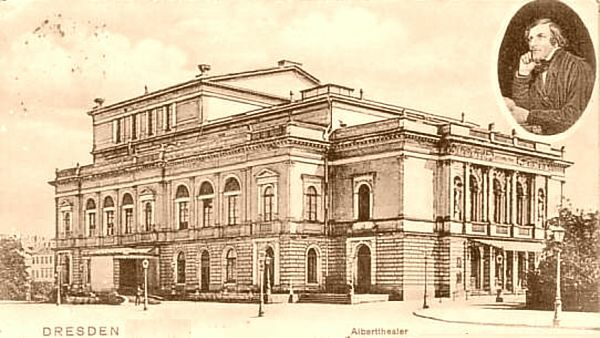 Alberttheater am Albertplatz - zeitgenössische Postkarte