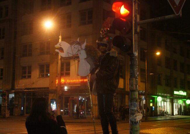 Goldener Reiter vor der Schauburg