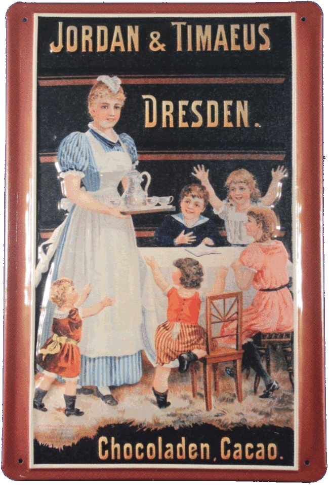 Zeitgenössische Werbetafel