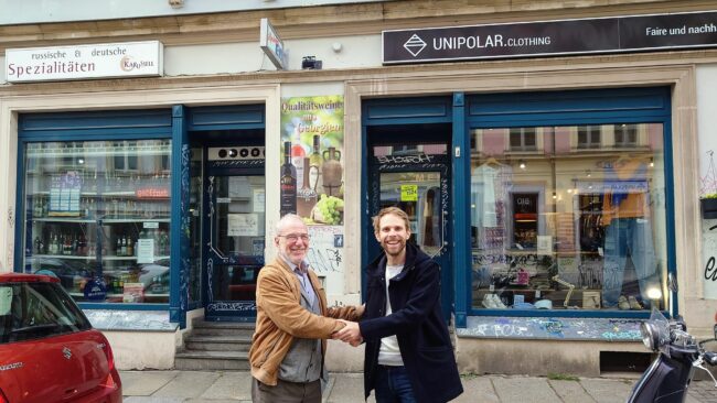 Dmitri Jampolski vom Karussell (links) und Steve Kupke vom Unipolar. Foto: Anton Launer 