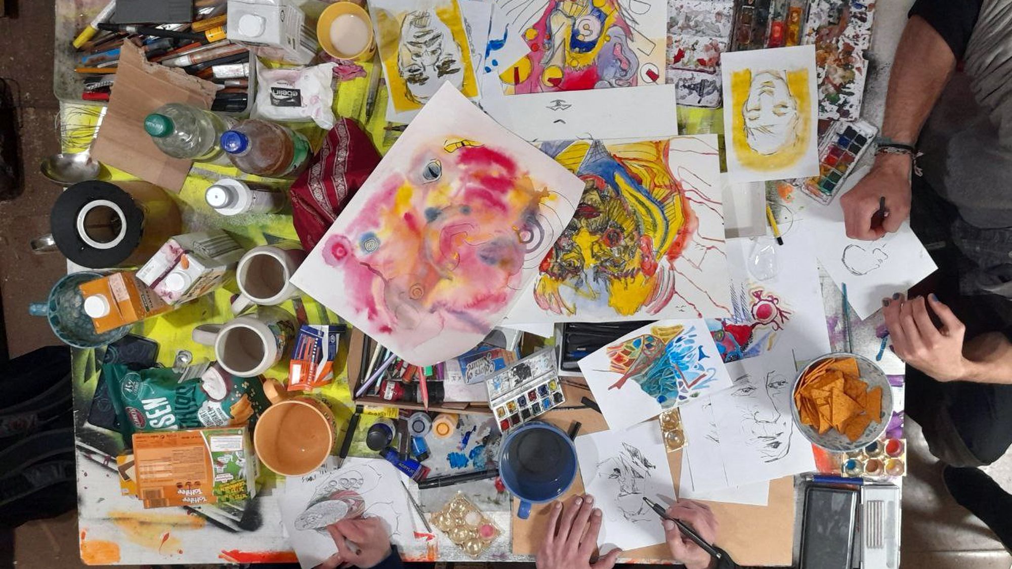 Ein ganz normaler Anblick: "Scribble Clash" heißt auch Durcheinander. Foto: KC Wagner.